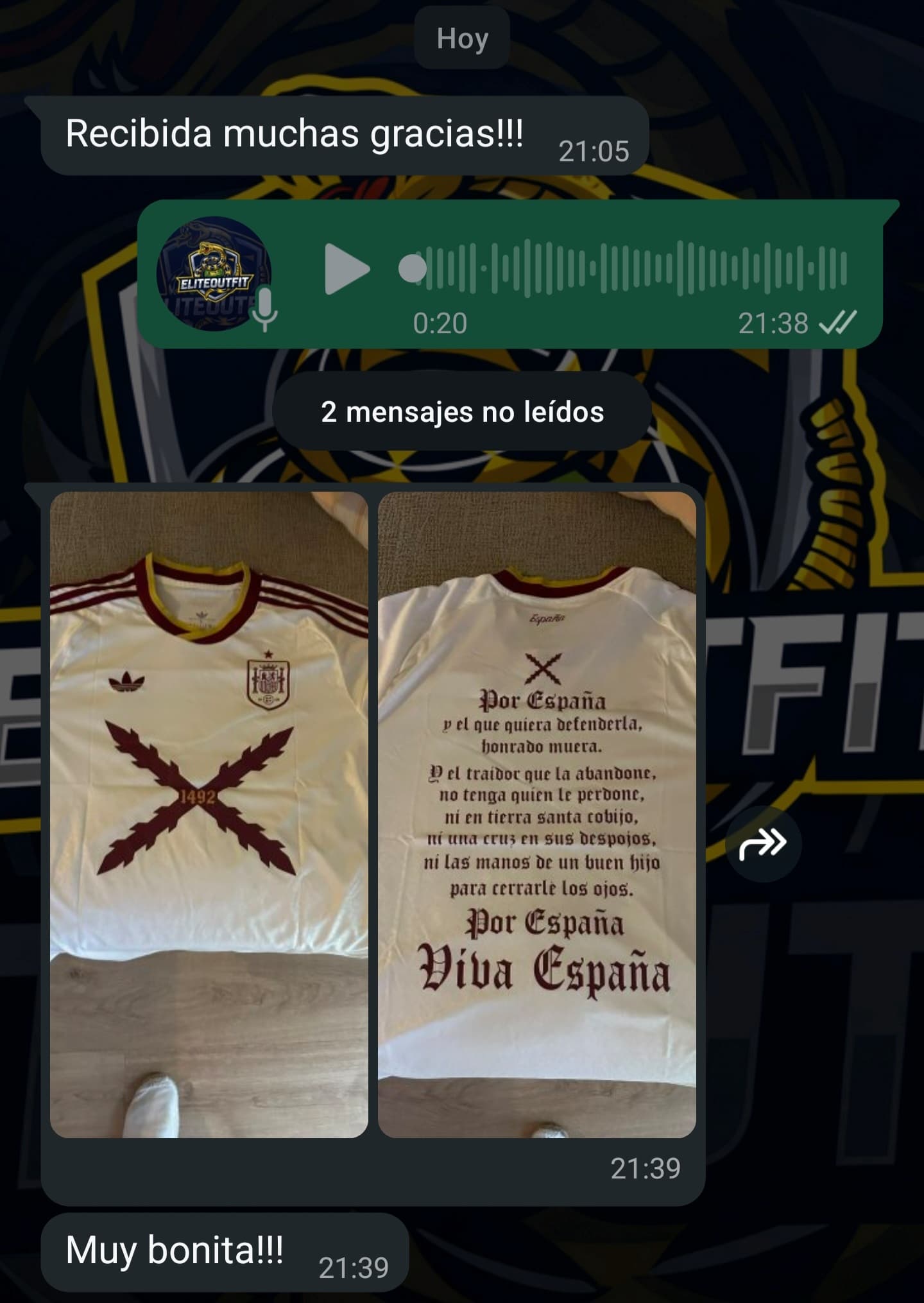 Reseña real 28 de Cliente de Elite Outfit