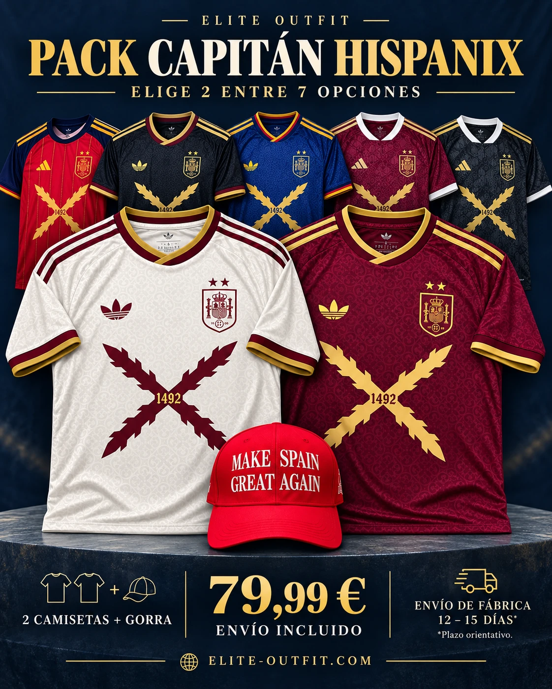 Pack Capitán Hispanix · Todos los colores · Fábrica