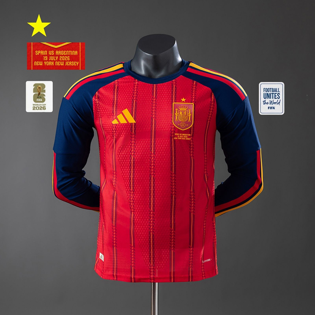Camiseta España 2026 Local Versión jugador Manga larga 1⭐️